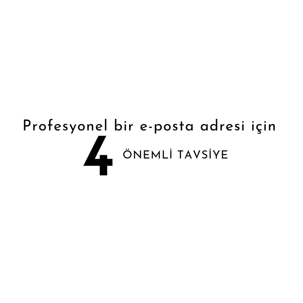 Doğru e-posta adresi için 4&nbsp;tavsiye
